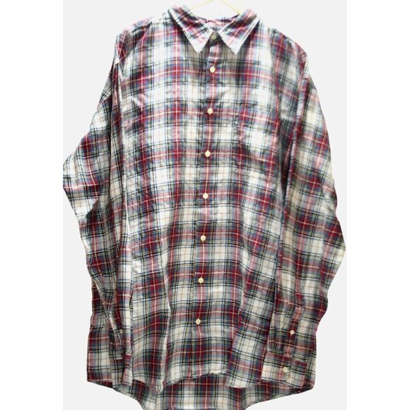 J. Crew Other - J Crew Mens 100% Linen Plaid Button Down Shirt XL Tall Oarsman Heritage Preppy